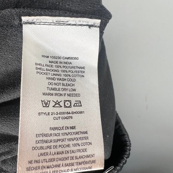 Joie Black Faux Leather Drawstring Regan Shorts Size 2 - Picture 4 of 7